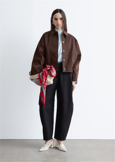 Прямоугольная хлопковая куртка артикул 1318928001