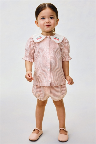 Комплект шорты и рубашка из жатого ситца артикул 1320666001