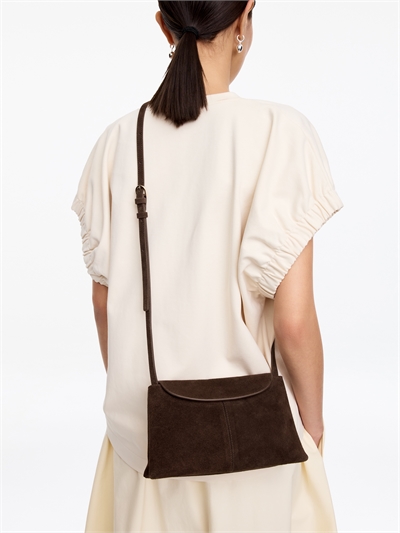 Сумка через плечо из замши артикул 1320750003