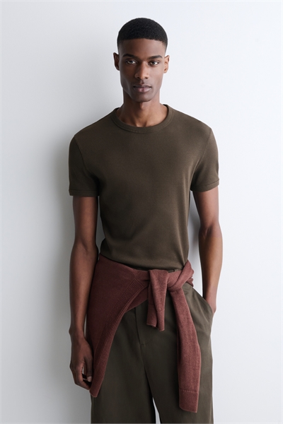 Футболка в рубчик Slim Fit артикул 1229297026