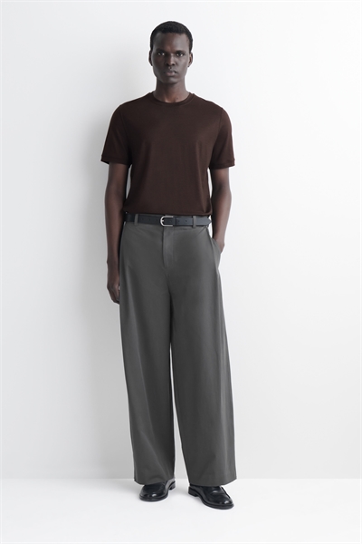 Хлопковые брюки с широкими штанинами артикул 1294676005