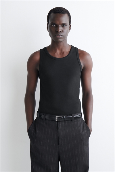 Тонкая майка в рубчик артикул 1150895002