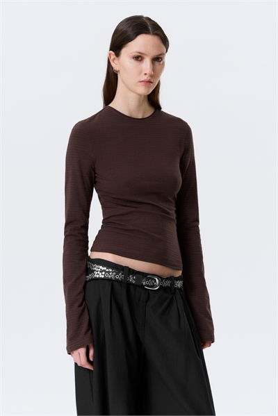 Хлопковый топ с длинными рукавами артикул 1259115028