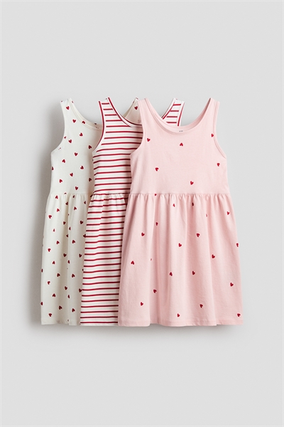 Платья из хлопка с набивным рисунком в количестве 3 штук артикул 1281576014