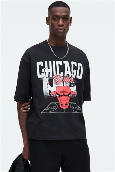 Футболка с принтом Oversized Fit артикул 1300868007