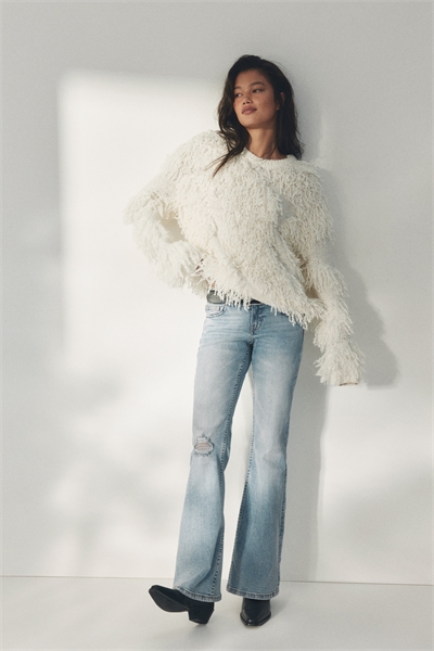 Джинсы с расклешенными брючинами и низкой талией артикул 1318605002