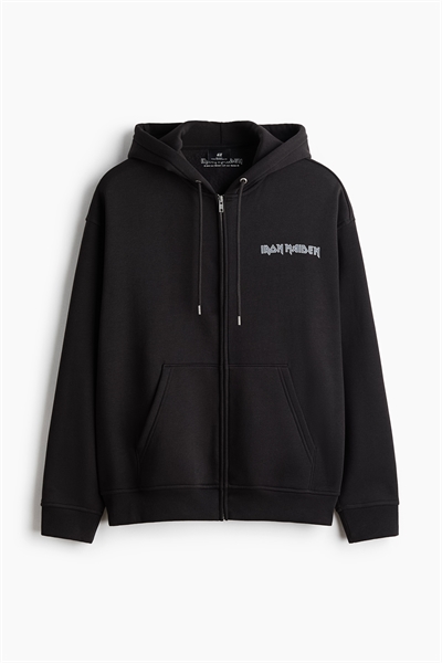 Свободная худи с принтом и застежкой-молнией артикул 1318740001