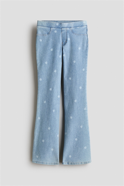 Расклешенные джеггинсы из джинсовой ткани артикул 1319820004