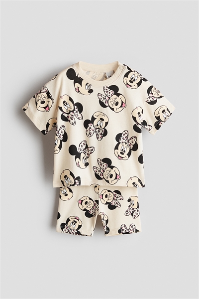 2-х предметный комплект из хлопка с принтом артикул 1320121001