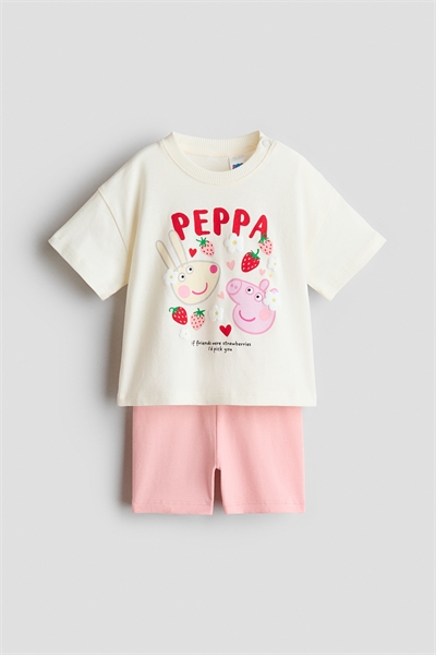 2-х предметный комплект из хлопка с принтом артикул 1320121003