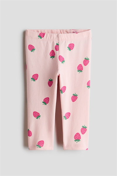 Хлопковые леггинсы с принтом артикул 1320122002