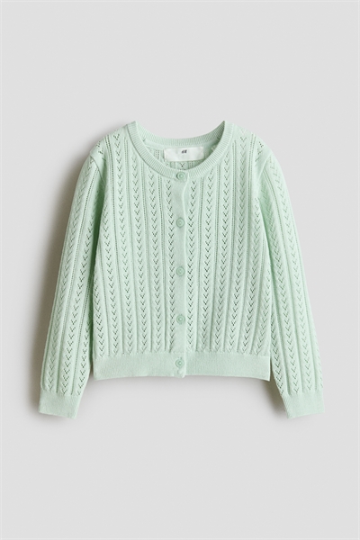 Хлопковый кардиган с узором «поинтел» артикул 1321253006