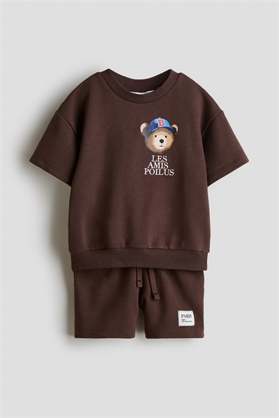 Комплект из 2 предметов: свитшот с мотивом и деталью артикул 1323935003