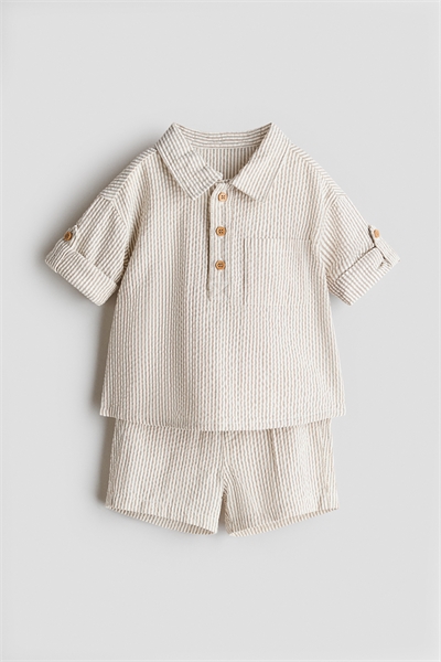 2-х предметный комплект из хлопчатобумажной ткани сеерсакер артикул 1325683002