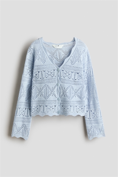 Кардиган с эффектом вязания крючком артикул 1328801002