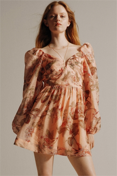 Платье с завязками и рукавами-буфами артикул 1329409001