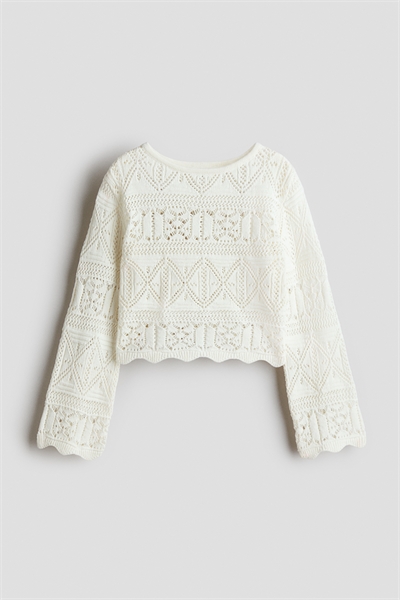 Свитер с эффектом вязания крючком артикул 1330968001