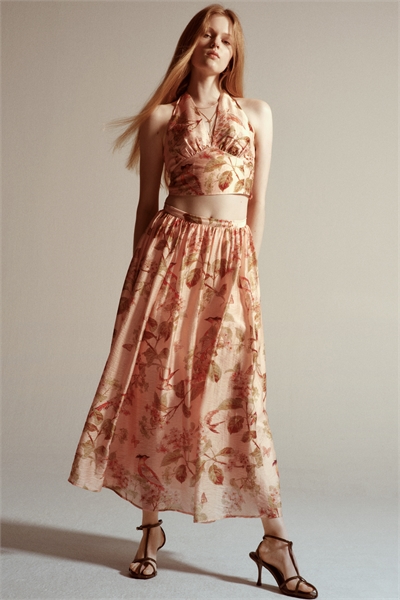 Расклешенная юбка с принтом артикул 1331234001