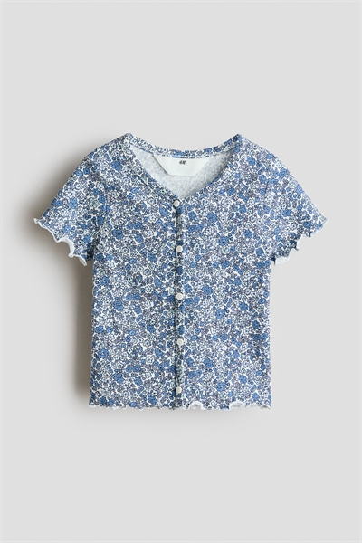 Топ с ребристой отделкой и пуговицами артикул 1332151002