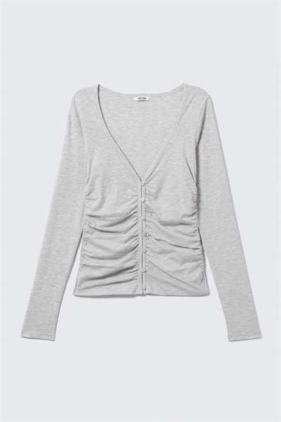 Кофта кардиган со сборками и V-образным вырезом артикул 1332948004