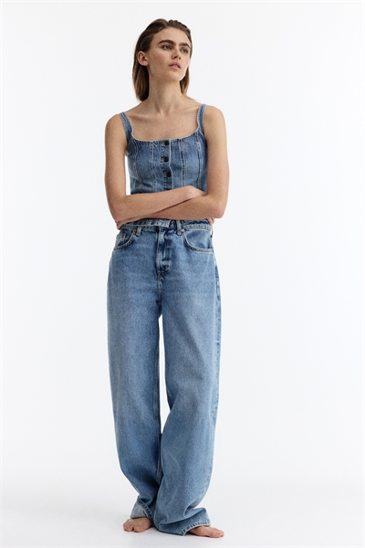 Джинсовый топ с пуговицами спереди артикул 1334947001