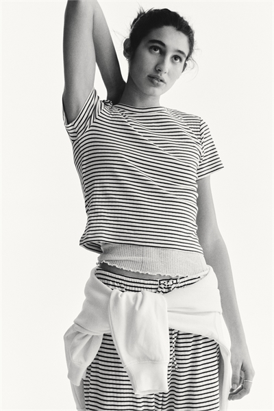 Футболка с ребристой текстурой артикул 1335166001