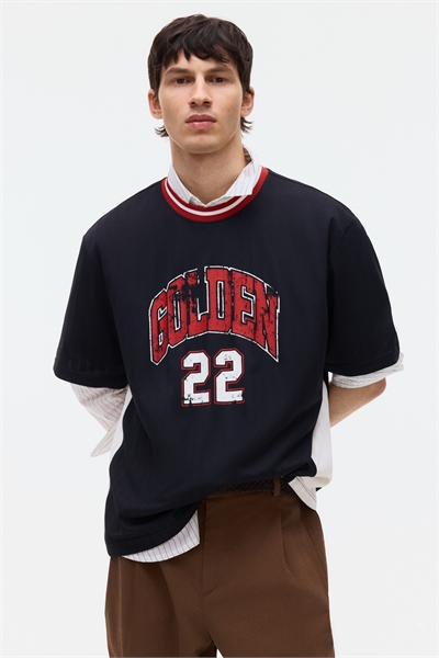 Футболка свободного кроя с принтом артикул 1336027002