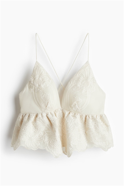 Топ-пеплум с вышивкой артикул 1273382001