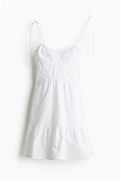 Платье из поплина с завязками артикул 1274544001