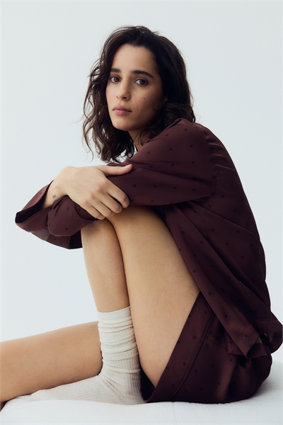 Сатиновая пижама, шорты и рубашка артикул 1330763001