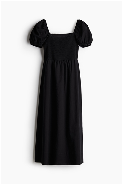 Хлопковое платье с пышными рукавами артикул 1275443008