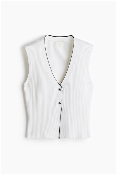 Жилет из трикотажа в рубчик артикул 1281979001