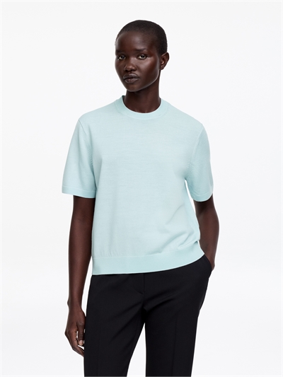 Вязаная футболка из мериносовой шерсти артикул 1236180009