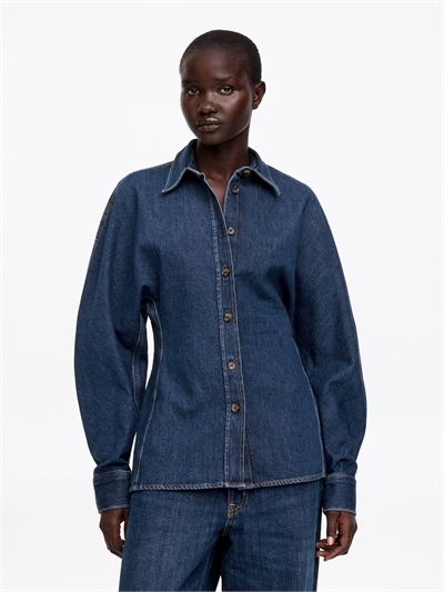 Скульптурная джинсовая рубашка артикул 1325856001