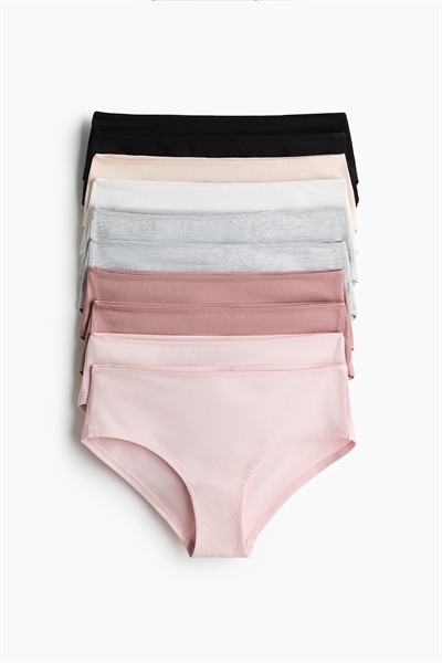 Хлопковые трусы-хипстеры в упаковке из 10 штук артикул 1285631006