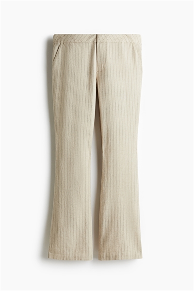 Приталенные брюки из льняного бленда артикул 1261908003