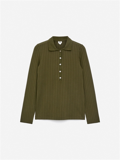 Рубашка-поло с широкими ребрами артикул 1308103001