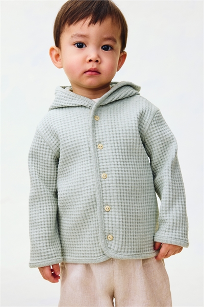 Кардиган из вафельного хлопка артикул 1284072001