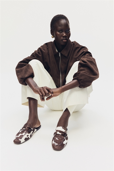 Кожаные лоферы-мули артикул 1328157002