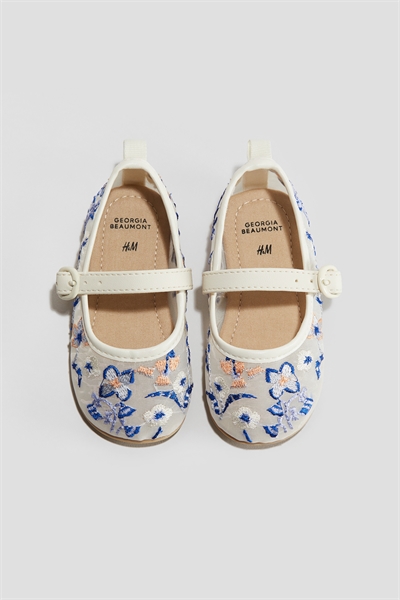 Балетки из сетки с вышивкой артикул 1274093001