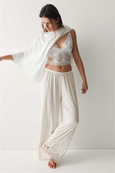 Пижамные штаны с кружевной отделкой артикул 1345454001