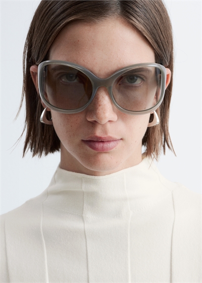 Большие очки с овальной оправой артикул 1325978002