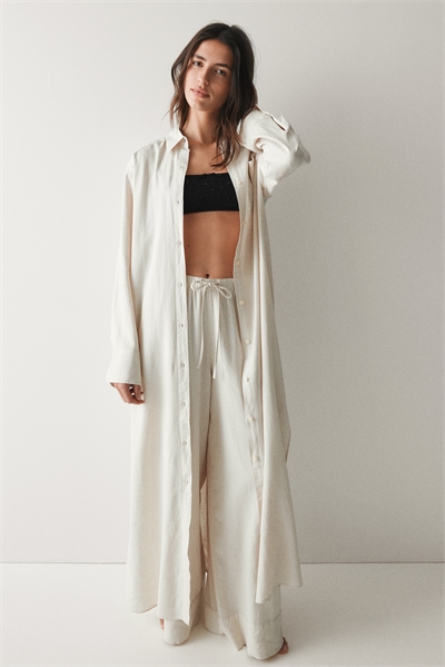 Платье-рубашка из льняного бленда артикул 1282345003