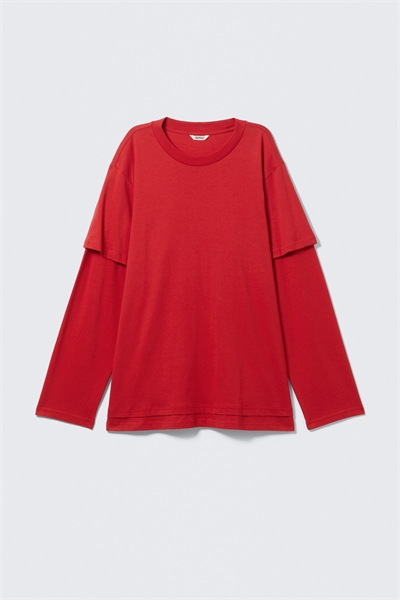 Многослойная футболка из хлопка с длинными рукавами артикул 1307457002