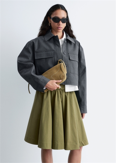 Расклешенная юбка до колен артикул 1336184002