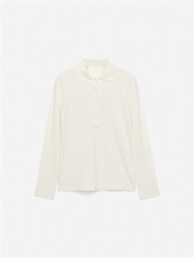 Рубашка-поло с широкими ребрами артикул 1308103002