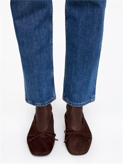 Замшевые балетки артикул 1246676003