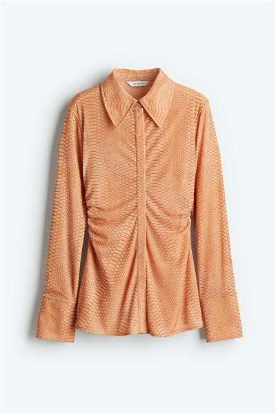 Рубашка из сетки с рюшами артикул 1291427001