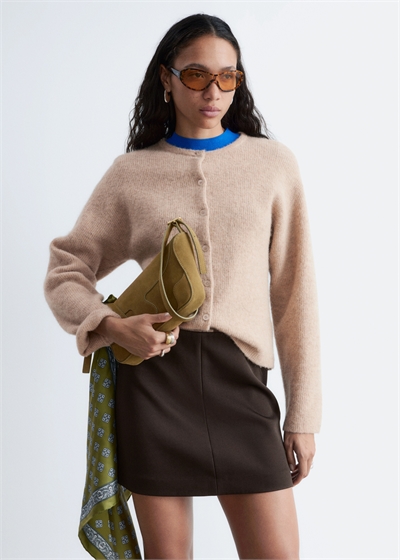 Вязаный кардиган из смеси альпаки артикул 1195465038