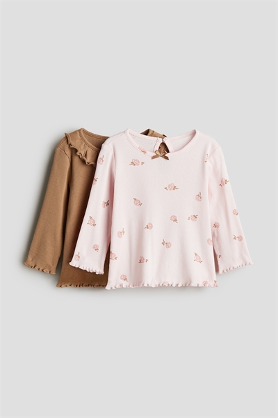 Топы из ребристого трикотажа в упаковке по 2 штуки артикул 1236884005